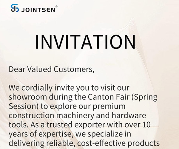 Guangzhou Jointsen Trading Co., Ltd. deltager i Canton Fair (forår), inviterer dig oprigtigt til at besøge!